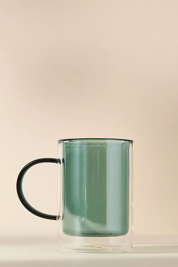 Chester Glass Mug By Anthropologie in Blue Size MUG/CUP | Anthropologie (US)