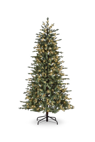 CANVAS Pre-Lit Normandy Christmas Tree with Tree Stand, 800 Micro-Brite LED Lights, 7-ft | Canadian Tire