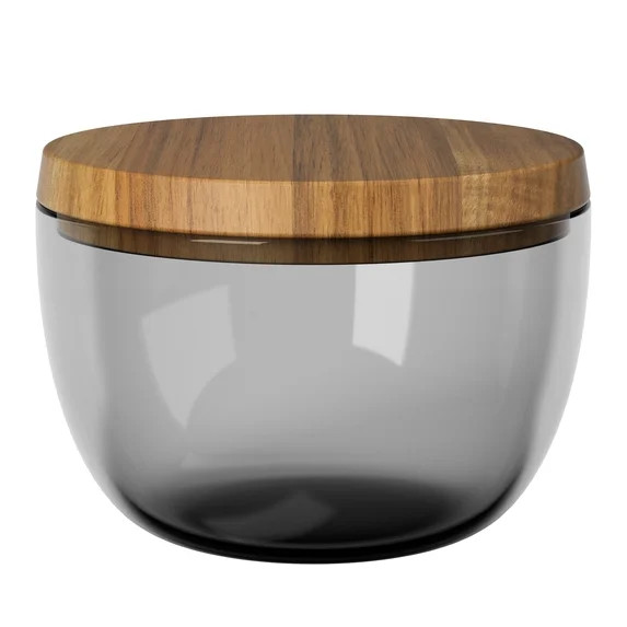 Beautiful Glass Salt Cellar with Acacia Wood Lid by Drew Barrymore | Walmart (US)