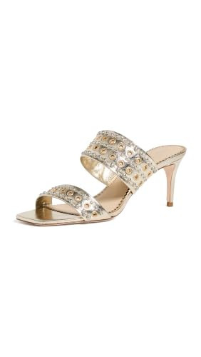 Cinq à Sept Women's sutton mixed hardware metallic sandal, light gold, 40.5 | Amazon (US)