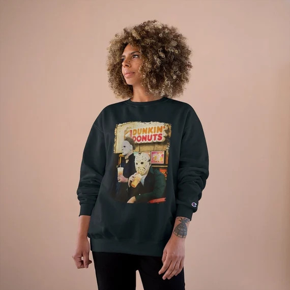 Jason and Micheal Myers Champion Brand Sweatshirt, Funny Halloween Sweatshirt | Etsy (US)