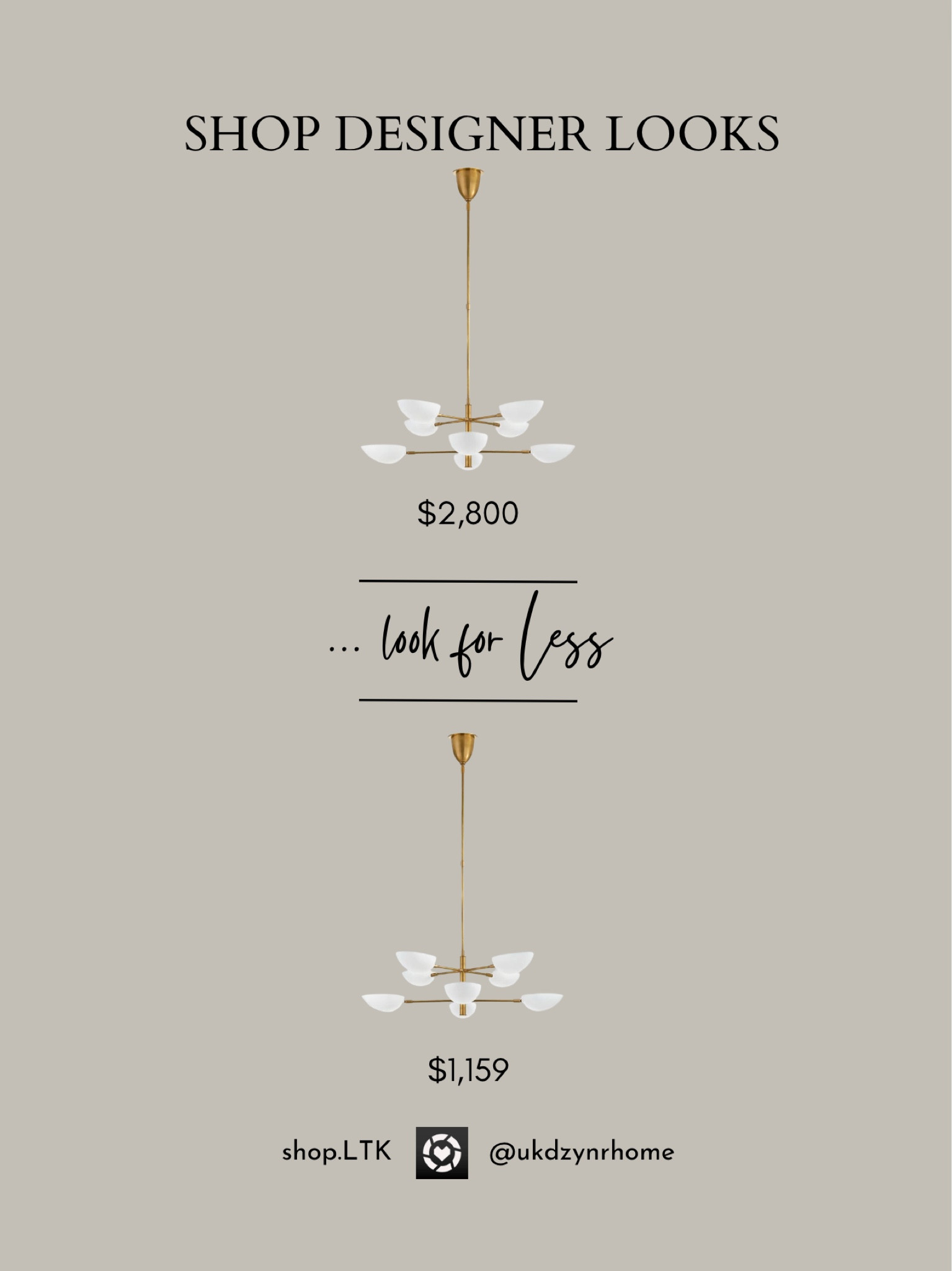 Looks for Less
Two tier chandelier


#LTKhome