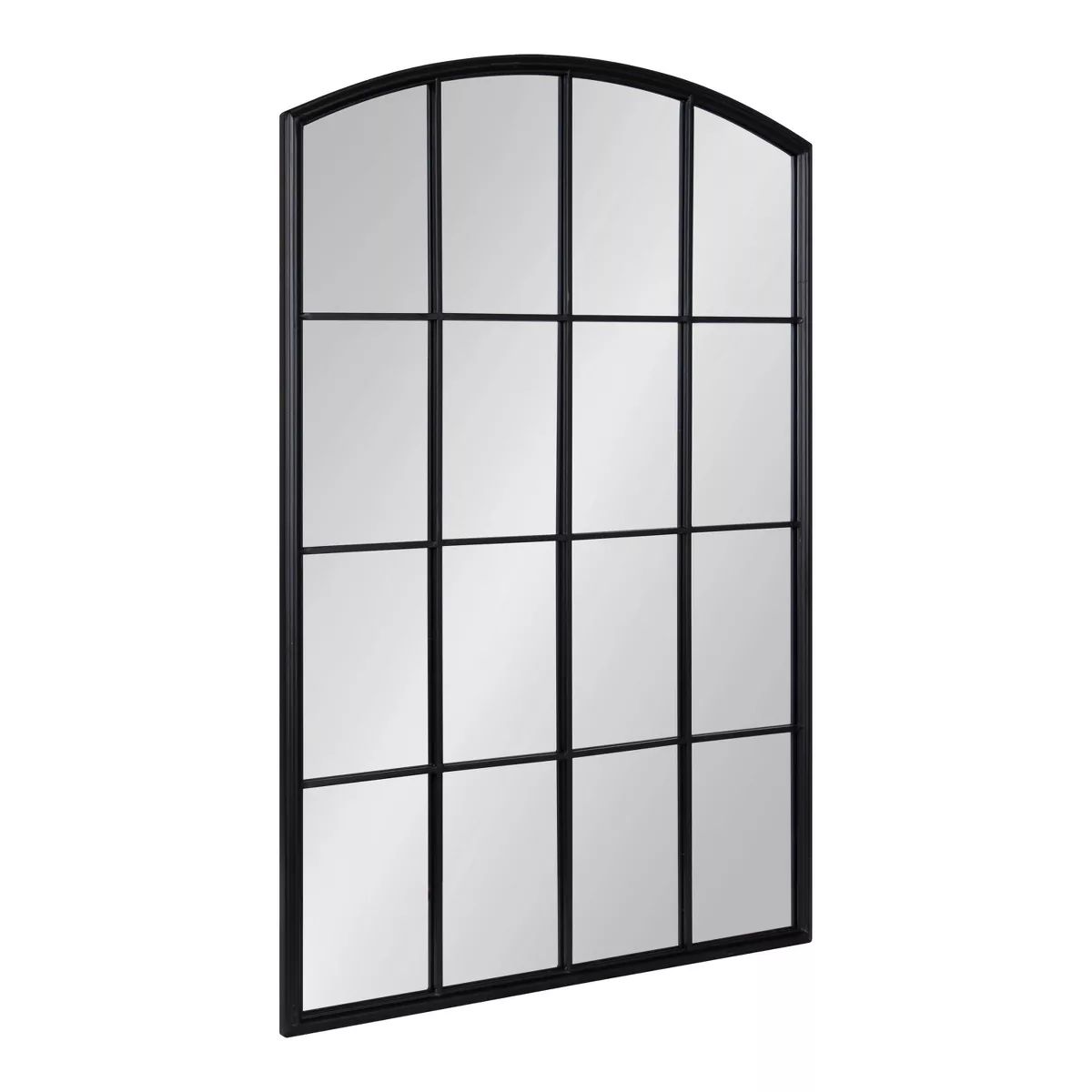 24" x 36" Forsyth Windowpane Arch Mirror Black - Kate & Laurel All Things Decor | Target