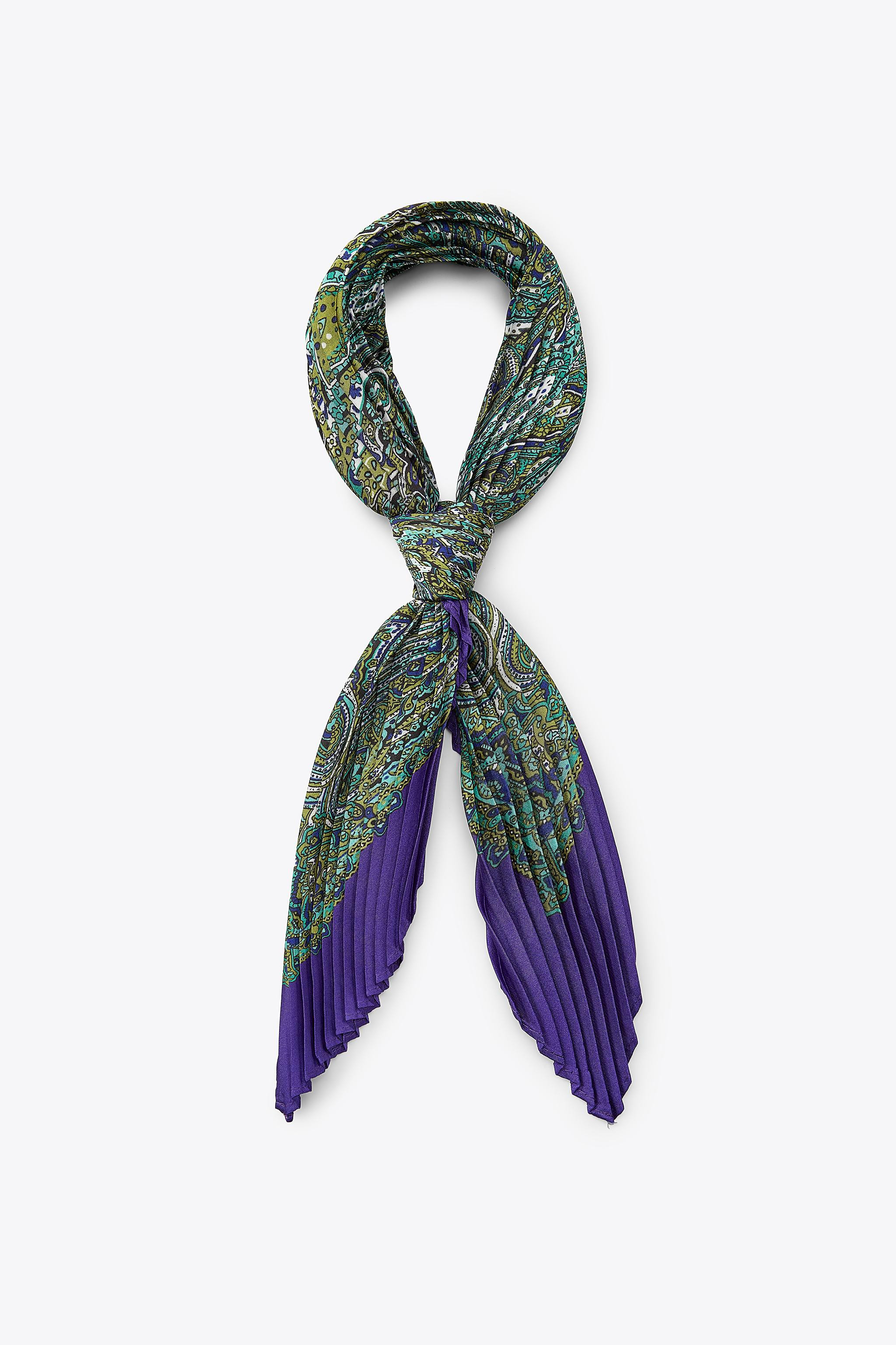 PLEATED PRINT BANDANA | Zara US