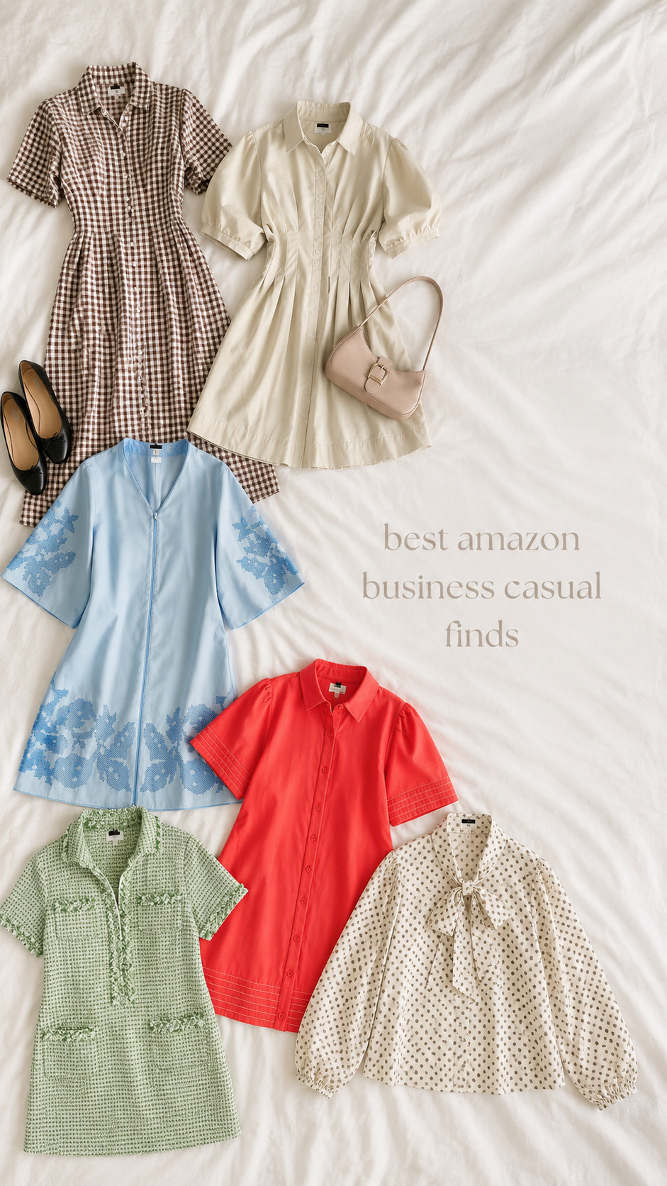 best amazon business casual finds 🤍✨ these pieces are giving polished, feminine, and office-ready without looking boring. obsessed with the shirt dresses, elevated work tops, soft colors, and easy pieces that look way more expensive than they are. perfect for internships, office days, meetings, class presentations, or building a cute business casual wardrobe on a budget. comment “office” and i’ll send the links 🫶

#amazonfinds #amazonfashion #businesscasual #officeoutfits #workwearstyle #internshipoutfits #corporategirl #collegegirlstyle #amazonworkwear #businesscasualoutfits #ltkfinds #affordablefashion #workoutfits #professionalstyle #amazonfavorites
 

 #LTKootd #LTKSaleAlert #LTKWorkwear