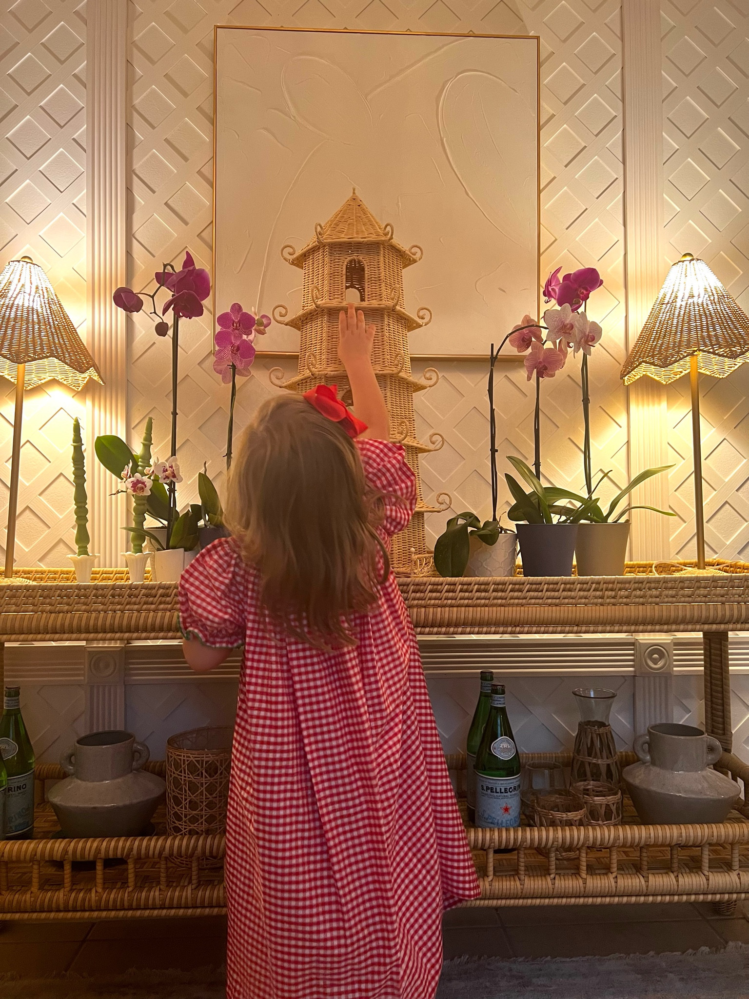 Coastal style Grandmillennial smocked dress captiva console Serena and lily 

#LTKhome #LTKunder50 #LTKkids