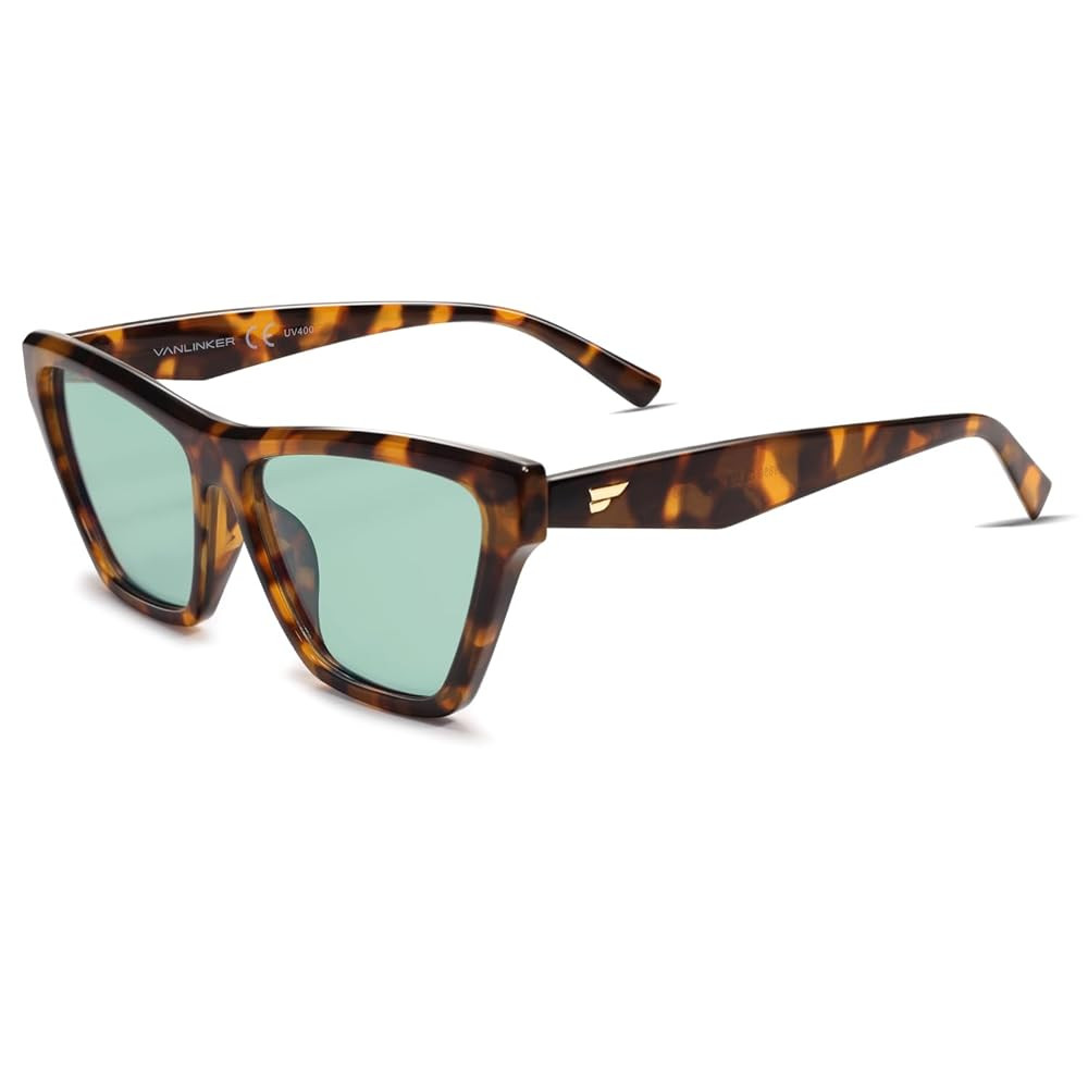 VANLINKER Retro Polarized Square Cateye Sunglasses for Women Trendy Oversized Rectangular Cat-eye... | Amazon (US)