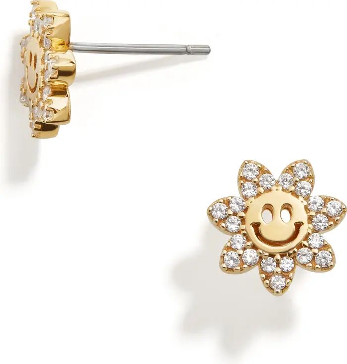 Felice Smiley 18K Gold Vermeil Stud Earrings | Nordstrom