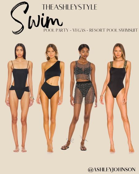 The perfect black swimsuits to wear on your next Las Vegas vacation and resort style getaway! #blackswimsuit #blackonepiece #lasvegasoutfit #blackbikini #festivaloutfit

#LTKswim #LTKparties #LTKFestival