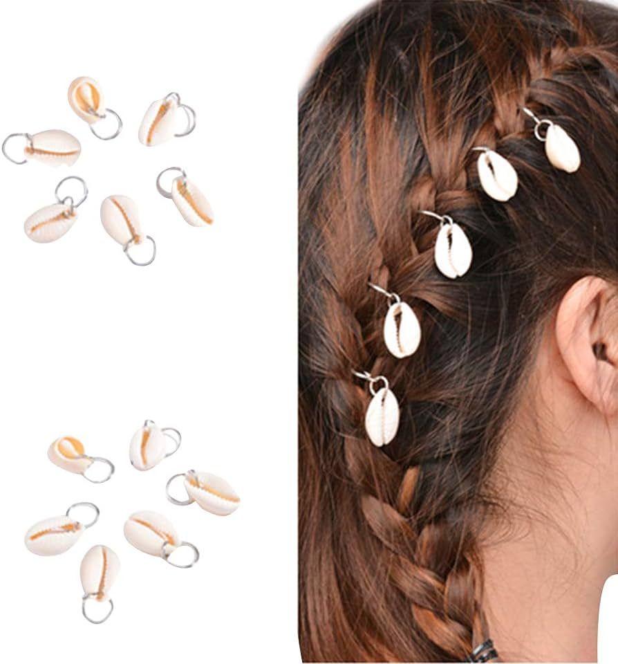 6 Pcs Shell Headpiece Hair Clips Pendant Hair Slide Stylish for Girl Ponytail Hair Jewelry Access... | Amazon (US)
