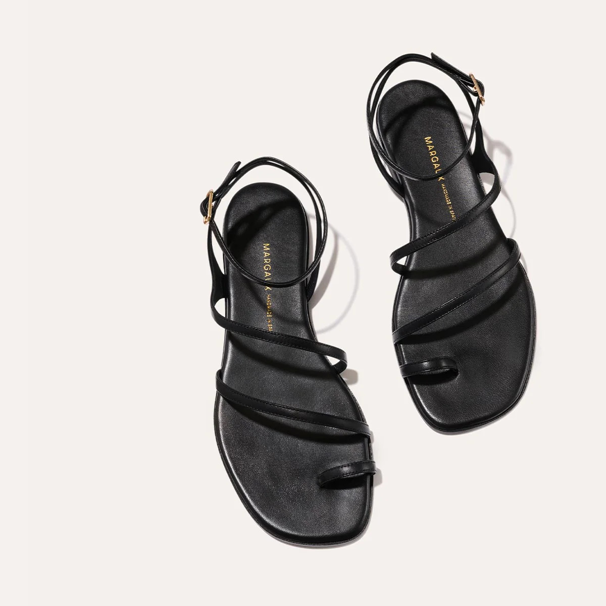 The Positano Sandal - Black Nappa | Margaux