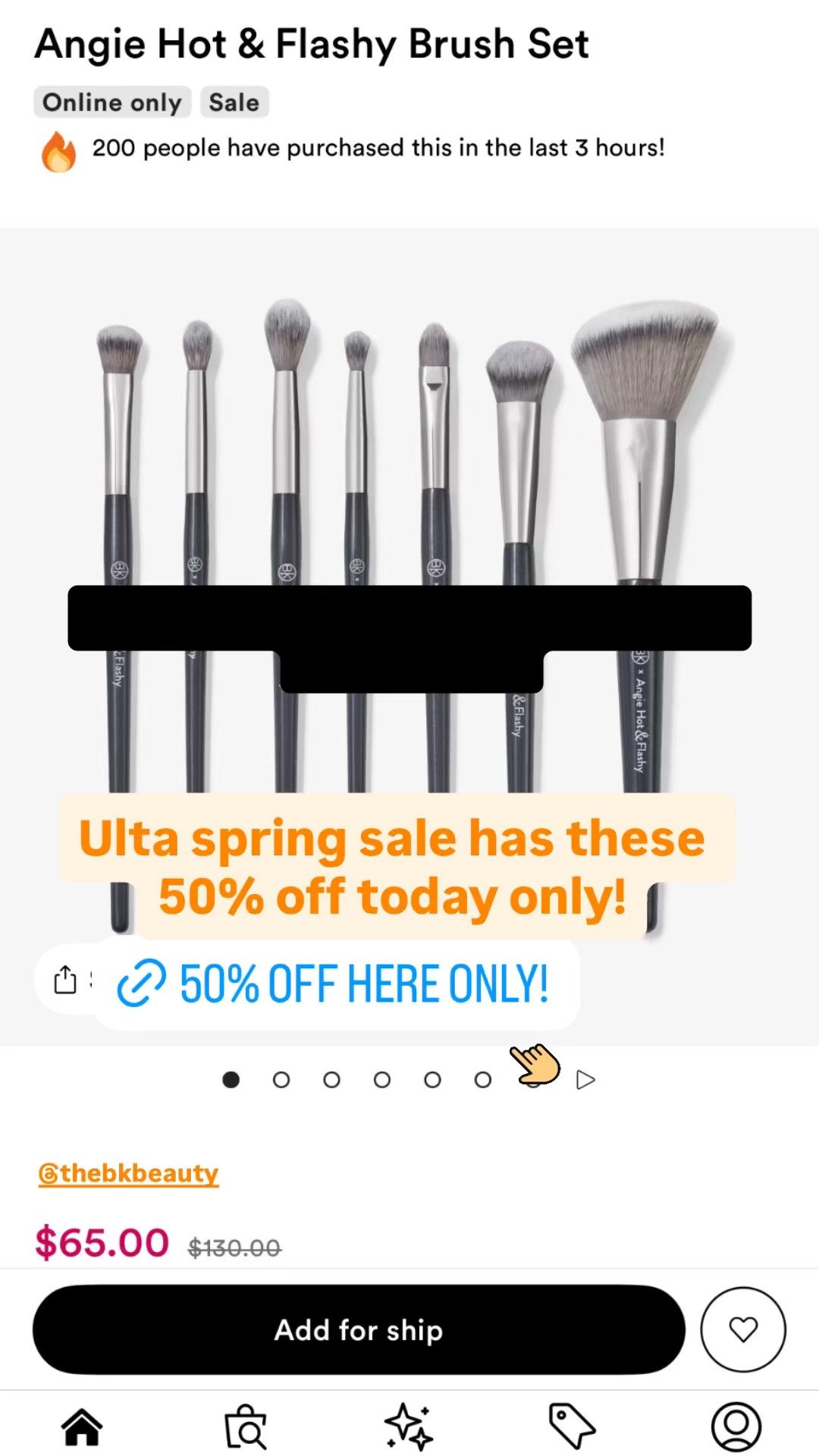 Shop today’s sale it’s a good one 
#makeupbrushes #makeupsale #ultasale 

#LTKBeauty #LTKgrwm #LTKSaleAlert