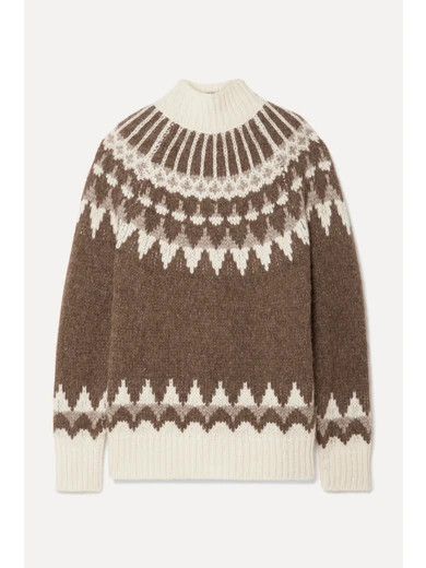 Oversized Fair Isle alpaca-blend turtleneck sweater | NET-A-PORTER (US)