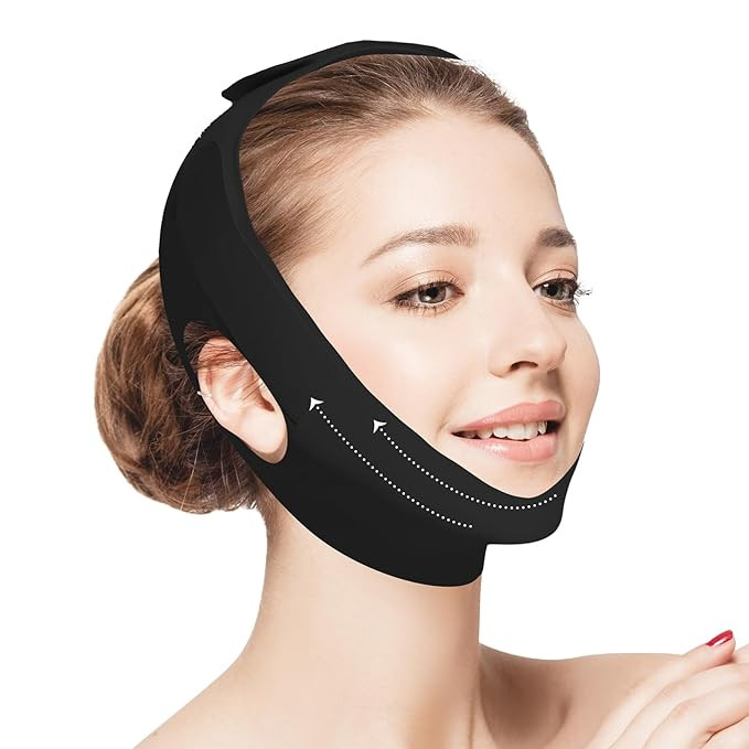 Jawline Shaper Chin Strap for Sleeping, Reusable V-Line Mask for Women Face Lifting Made w/Electr... | Amazon (US)