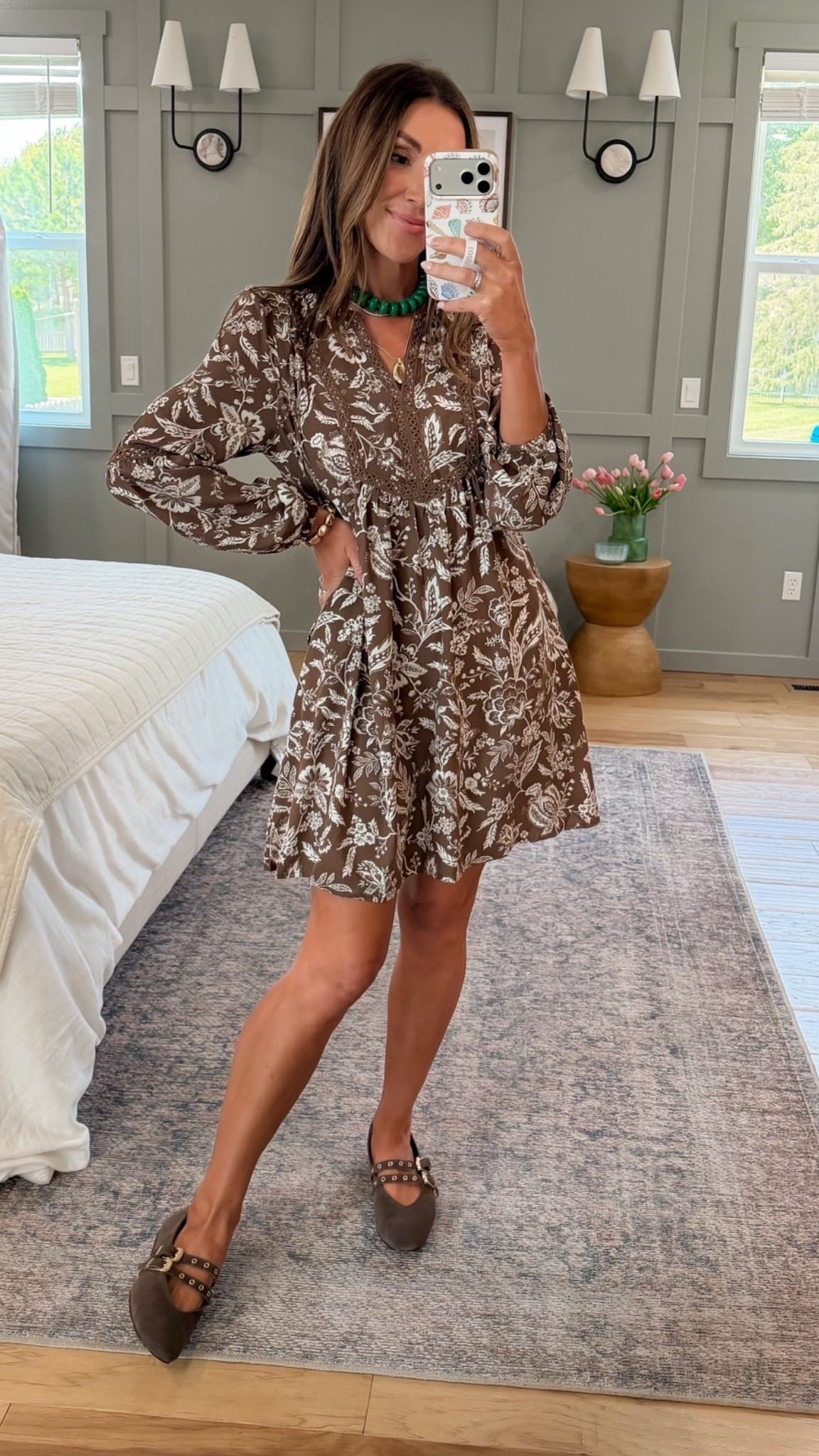 Date night, brunch, Sunday church, this dress can be dressed up or down and perfect for a fall transition. 

#falldress #fall

#LTKSeasonal #LTKTall #LTKootd