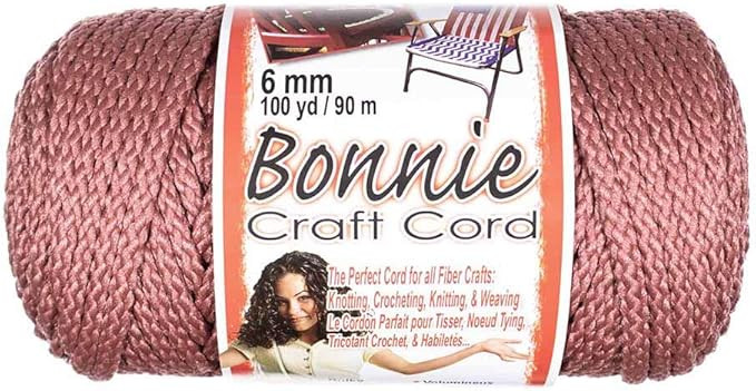 Craft County Bonnie Cord – 6mm Diameter – 100 Yards in Length (Rose) | Amazon (US)