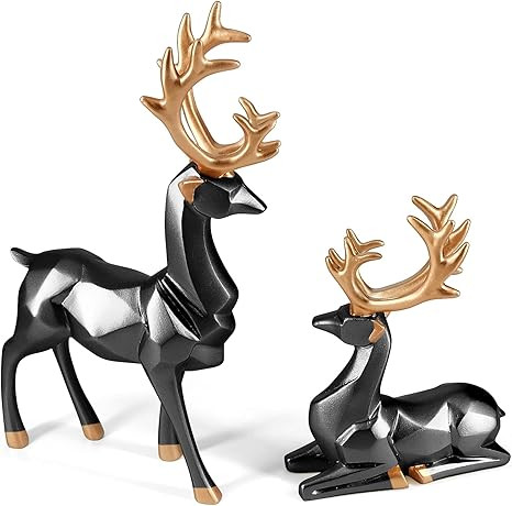 MicoSim Reindeer Ornaments Statue,Reindeer Christmas Decoration,Deer Gifts for Women, Mom Gifts,D... | Amazon (US)