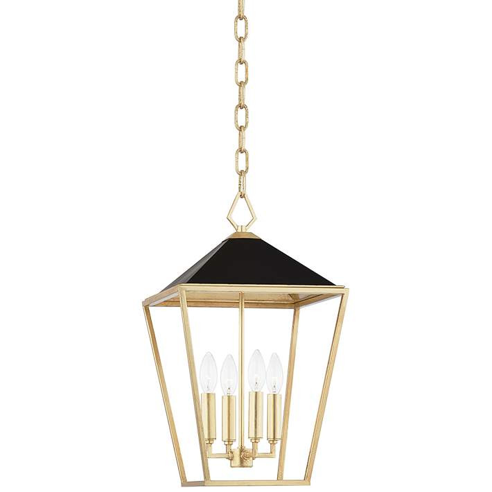 Hudson Valley Paxton 12" Wide Gold Leaf 4-Light Mini Pendant - #945X0 | Lamps Plus | Lamps Plus