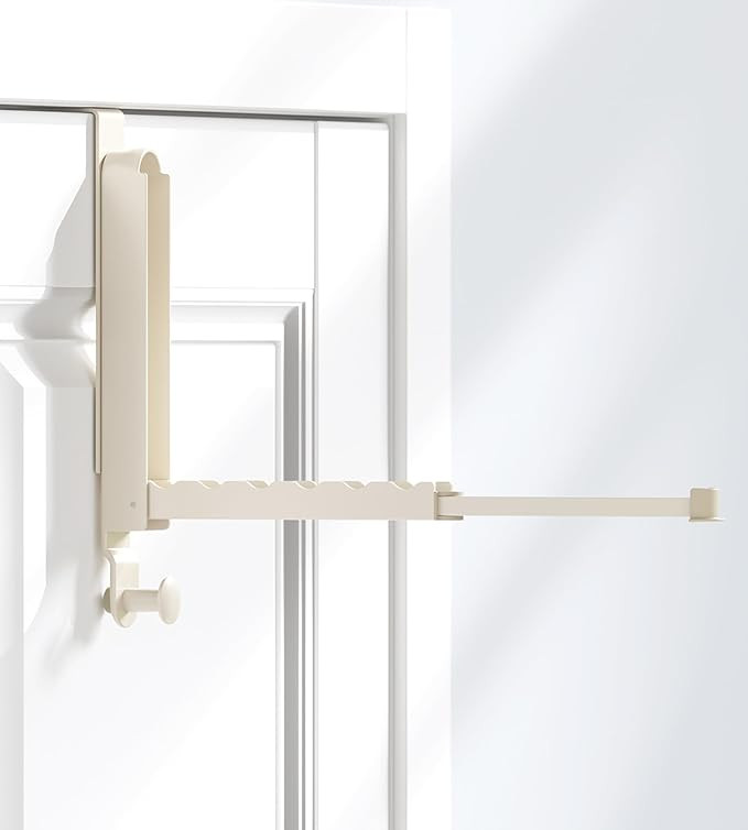 KitchLife Folding Clothes Drying Rack, Fits 1 3/4" Doors, Over The Door Foldable Travel Hanger wi... | Amazon (US)