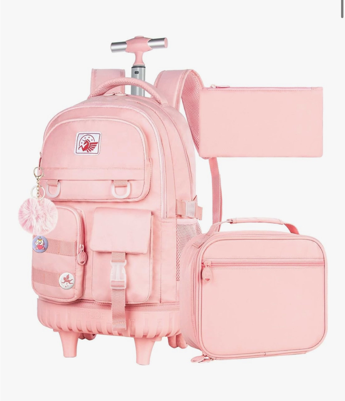 Rolling Backpack for Girls, 21 inch Water Resistant Roller School Bag with Wheels, Wheeled Backpacks Set for Teen Women Elementary Travel 

#LTKSeasonal #LTKKids #LTKFindsUnder100
