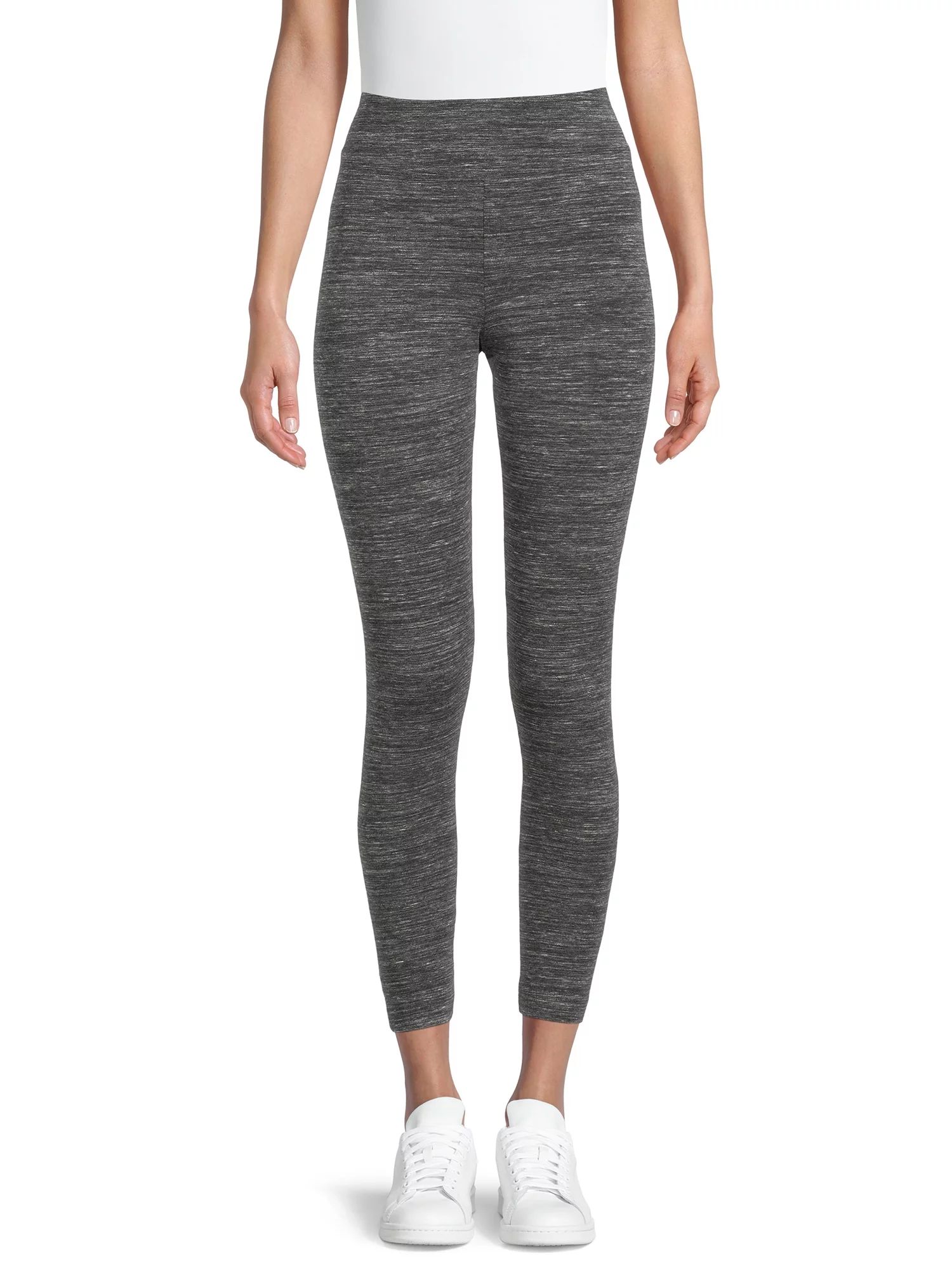 Time And Tru Women's High Rise Ankle Knit Leggings | Walmart (US)