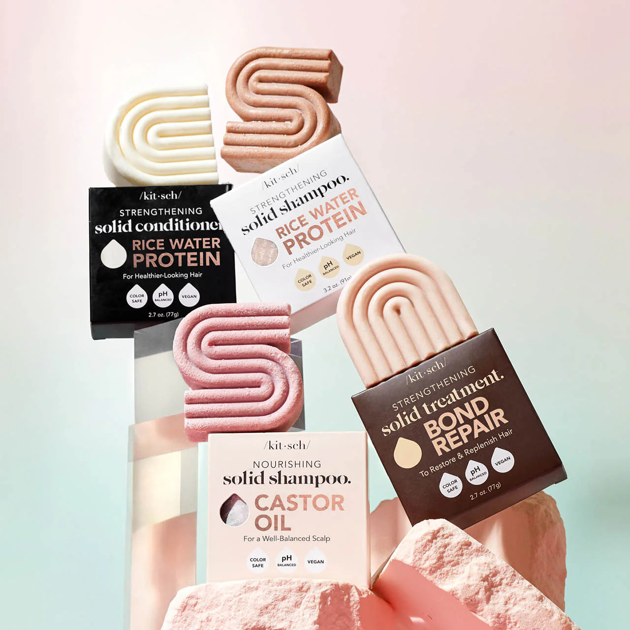 Rice Water Shampoo & Conditioner Bar Combo for Hair Growth | Kitsch