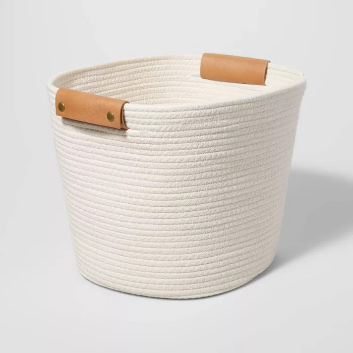 13" Decorative Coiled Rope Basket Cream - Brightroom™ | Target