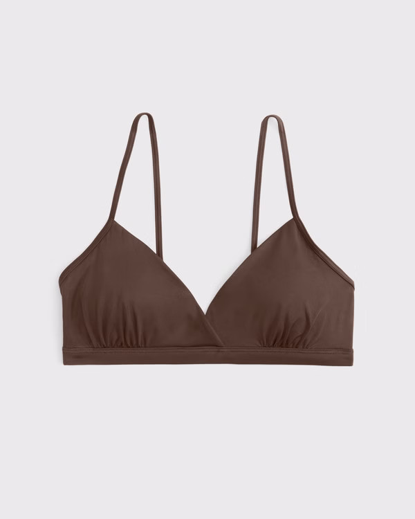 Women's Satin V-Neck Bralette | Women's Sleepwear & Loungewear | Abercrombie.com | Abercrombie & Fitch (US)