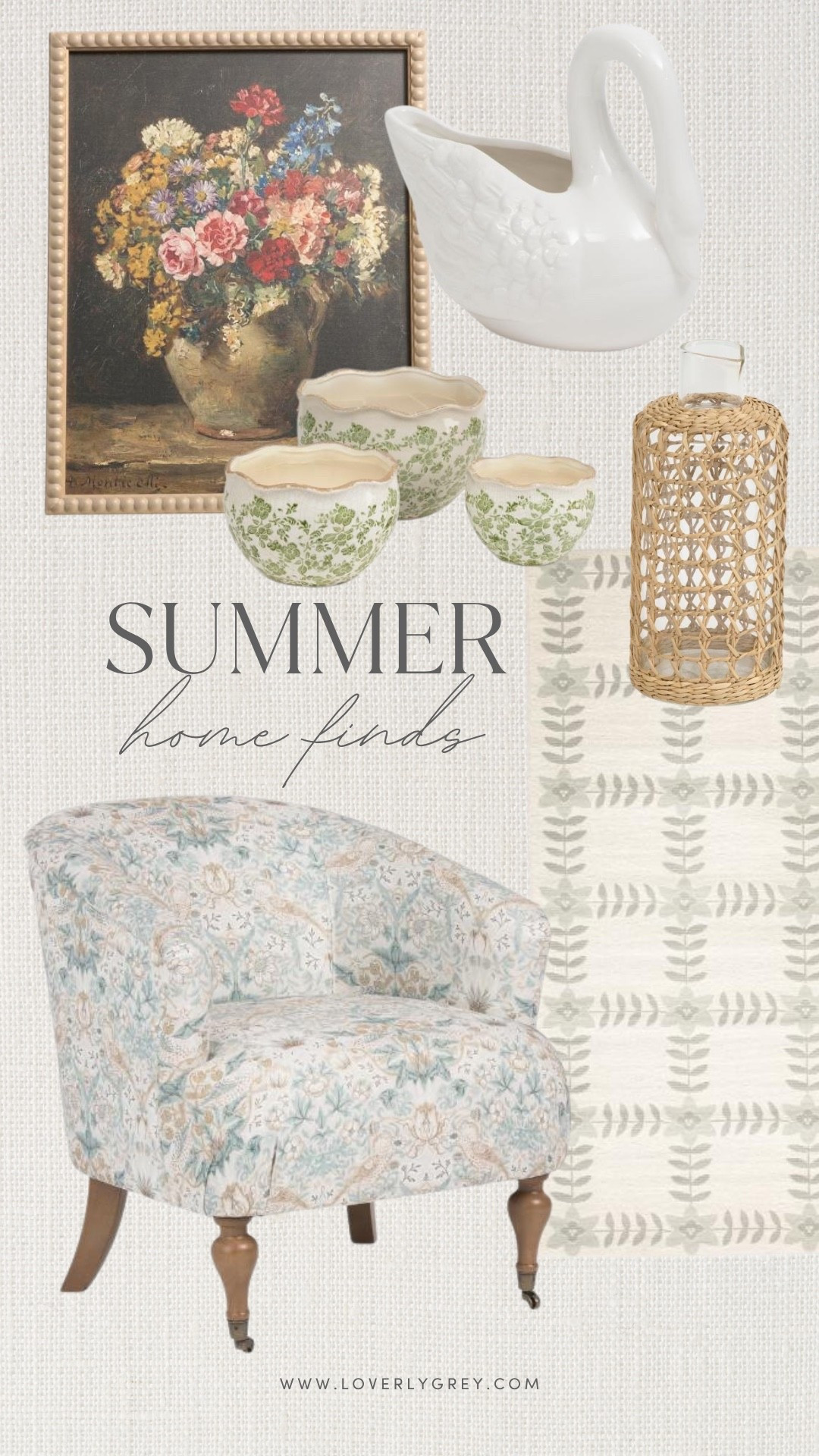 If you love a timeless, classic aesthetic, these Amazon summer home pieces are an absolute dream! Grab these stunning furniture and decor staples today to effortlessly upgrade your favorite room. Loverly grey, Amazon home finds, accent arm chair, patterned area rug, cottagecore decor

#LTKHome #LTKSeasonal #LTKdayinmylife