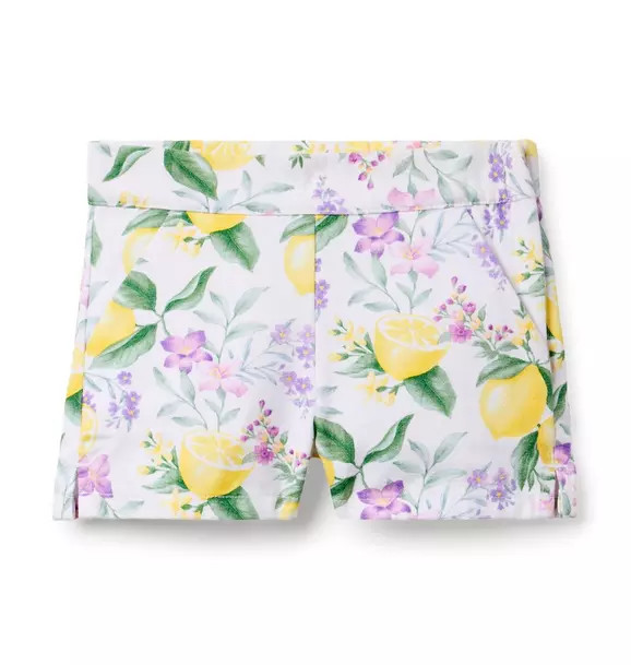 Lemon Floral Canvas Short | Janie and Jack