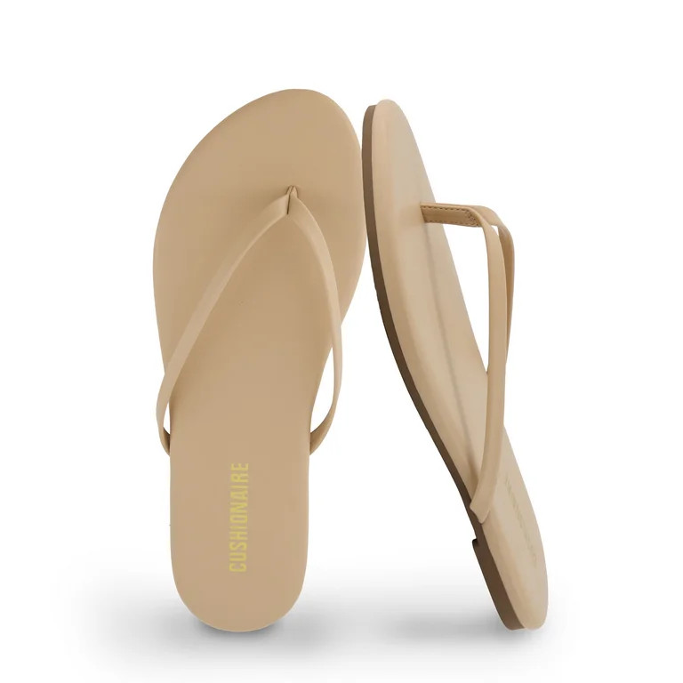 Cushionaire Cruise Lightweight Minimalist Womens Flip Flops - Comfortable Beach Sandals for Women... | Walmart (US)