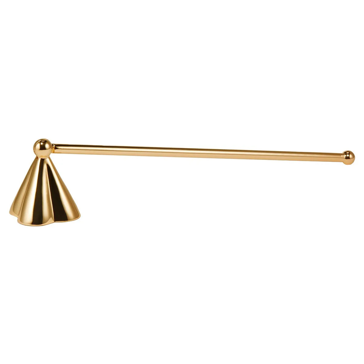 AERIN Petal French Country Gold Clover Candle Snuffer | Kathy Kuo Home