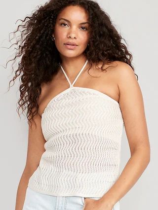 Fitted Halter Cropped Sweater for Women | Old Navy (US)