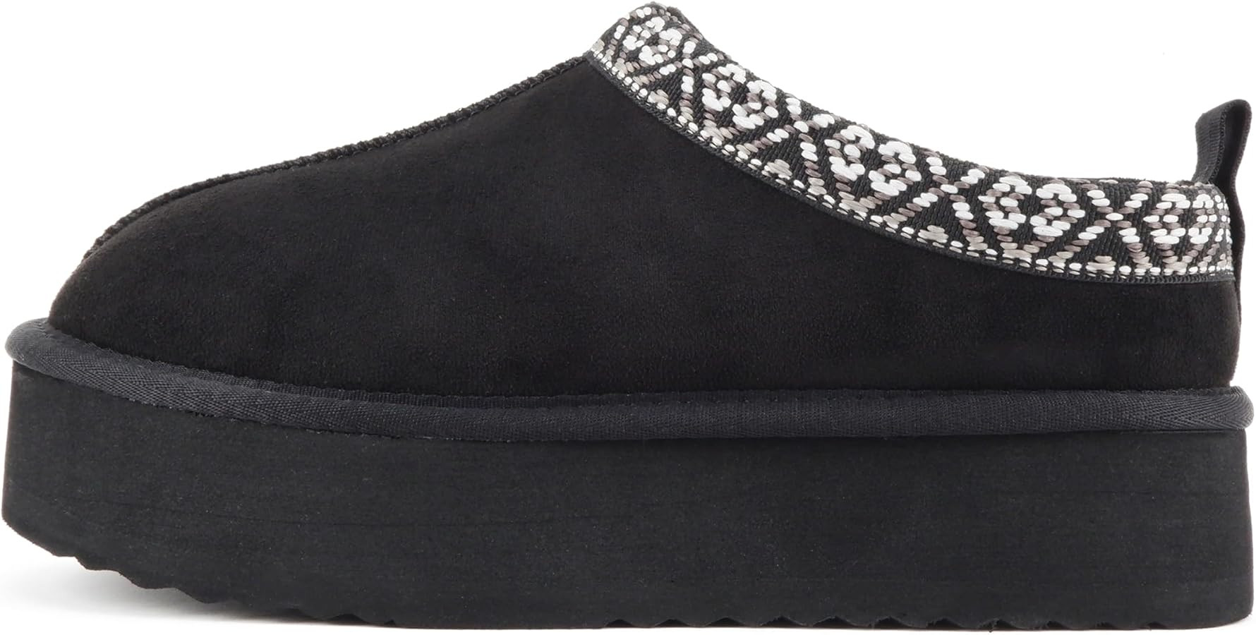 Soda “Eagle” ~ Women Round Toe Slip-On Flatform Lug Sole Sherpa-lined Slipper with Stitch Det... | Amazon (US)