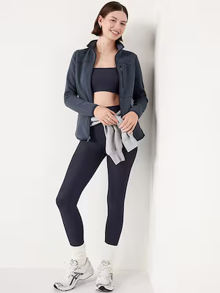 Fitted Sweater Fleece Zip Jacket | Old Navy (US)