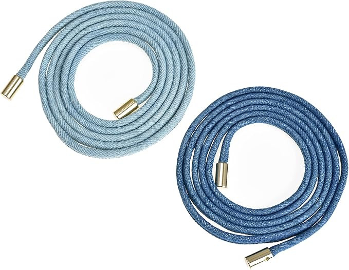 ILuvatar Women's Denim Waist Belt Blue Jean Waist Rope Tiny Belt for Pants Dress Jeansbelt | Amazon (US)