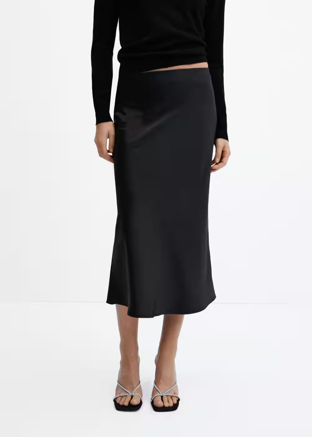 Midi satin skirt | MANGO (UK)