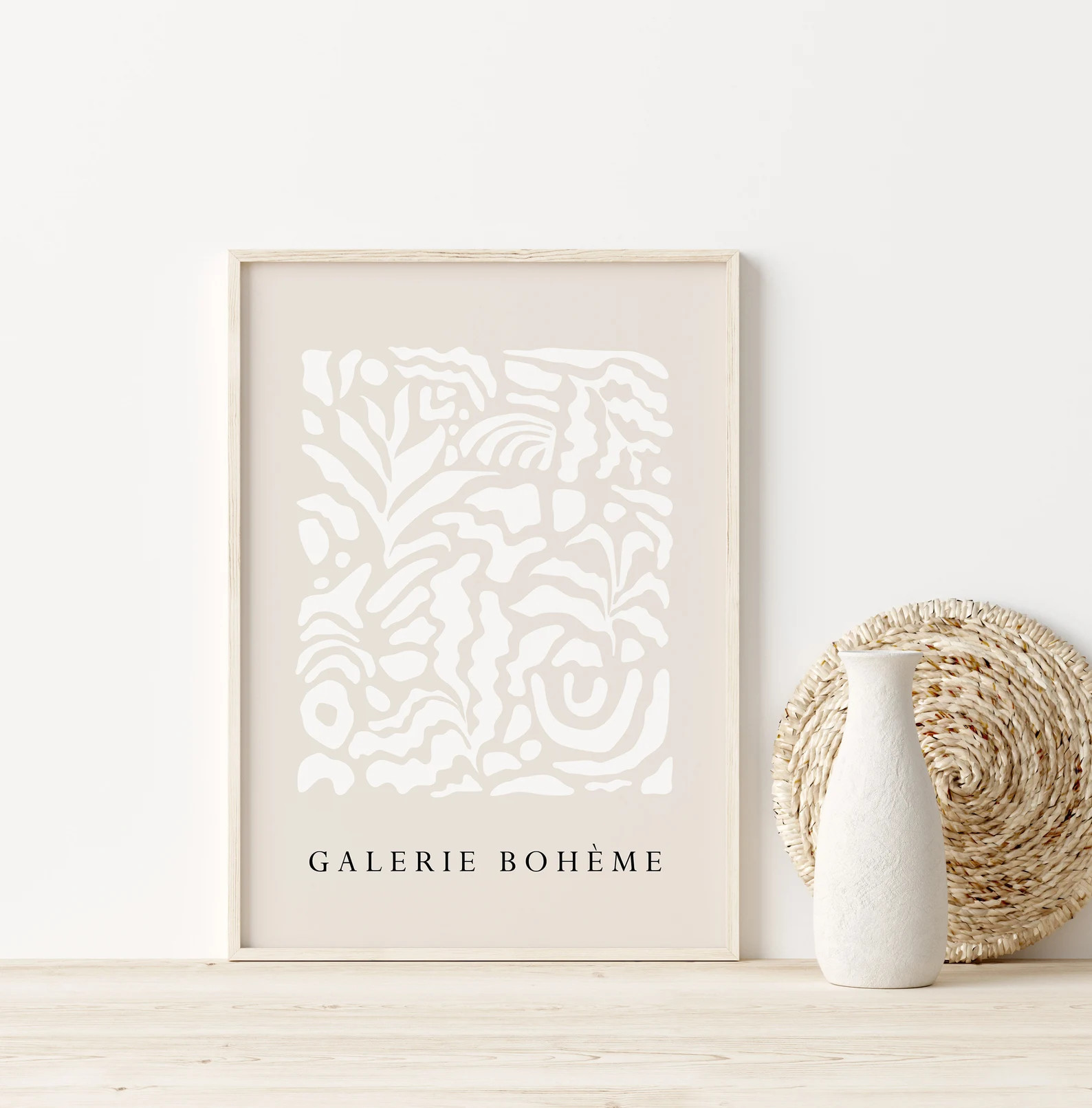 Boho Gallery Print - PRINTABLE WALL ART - Digital Download, Paper Cutouts Neutral Artwork, Modern... | Etsy (US)