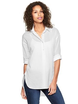 Gap Shirttail Tunic - white | Gap US
