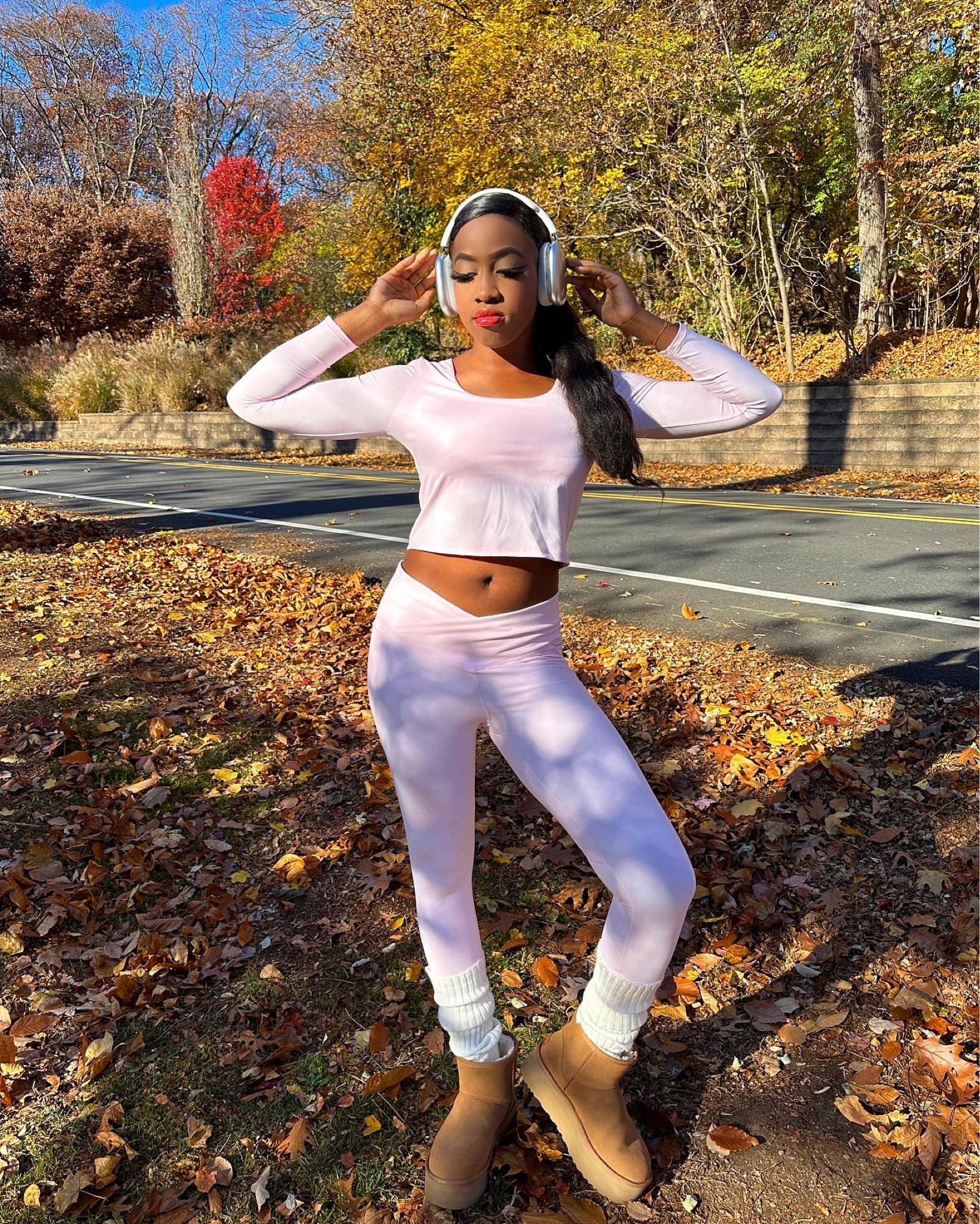 Fabletics, workout set, pink workout set, leggings, workout top, uggs, leg warmers, ugg platform minis, 

#LTKSeasonal #LTKCyberWeek #LTKHoliday