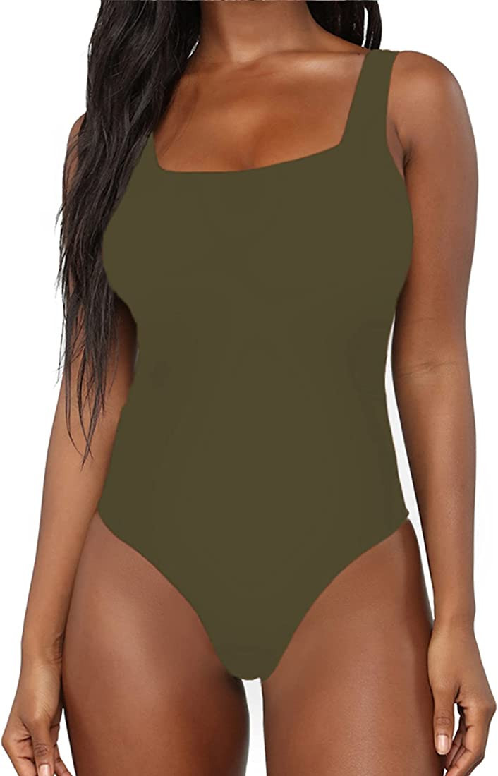 BelleLovin Women's Scoop Neck Bodysuits Sleeveless Tank Top Jumpsuits | Amazon (US)