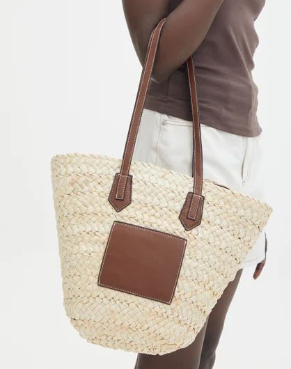 Oversized Straw Woven Tote Bag in Natural | Glassons | Glassons (Australia)