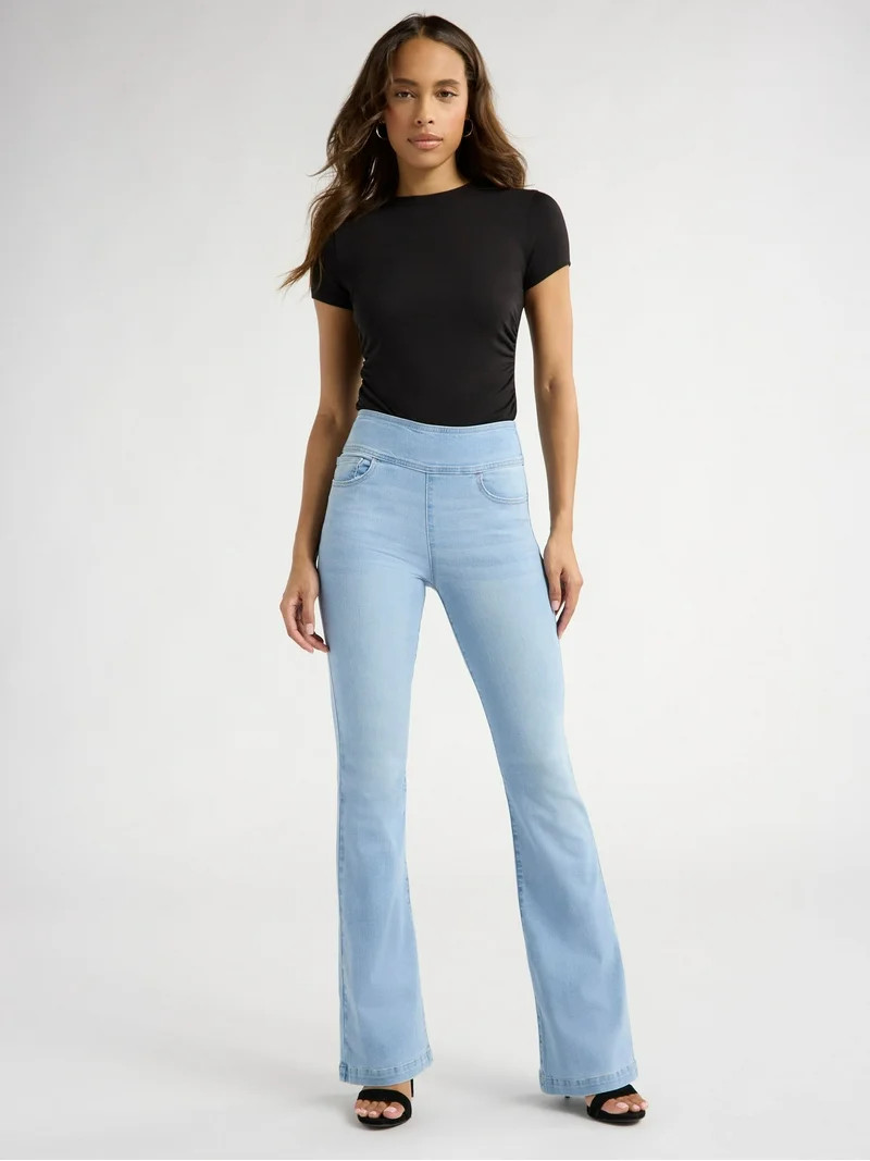 Sofia by Sofia Vergara Women's and Women's Plus Melisa Flare High Rise Pull On Jeans, 30.5", 32.5... | Walmart (US)