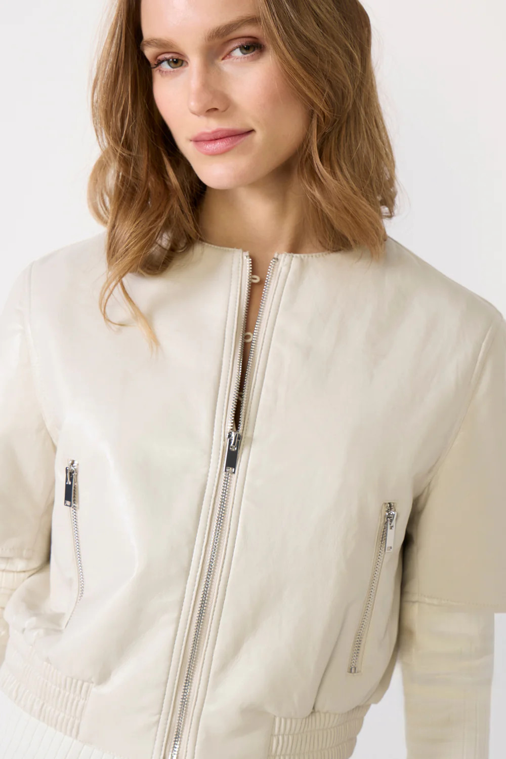Billie Leather Bomber | Evereve