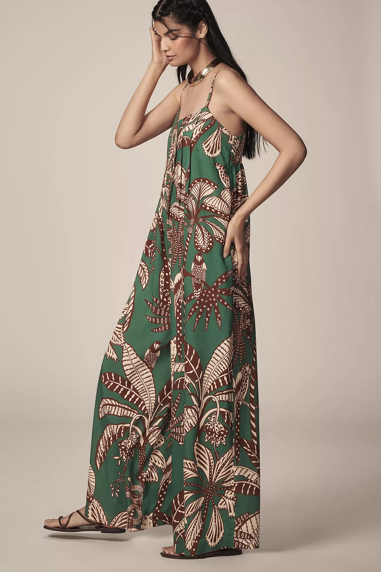 Farm Rio x Anthropologie Waistless Printed Jumpsuit | Anthropologie (US)