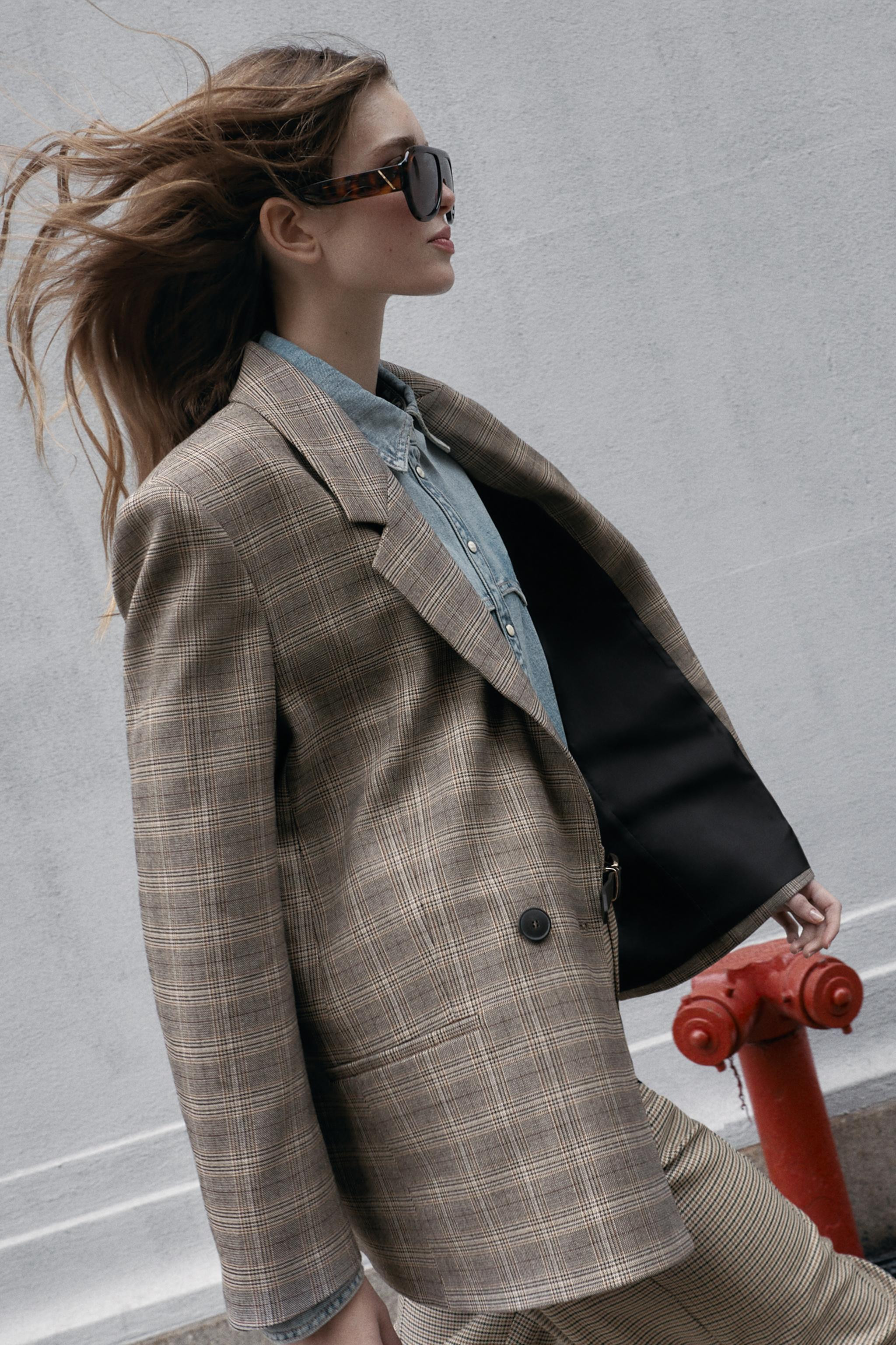 OVERSIZED PLAID BLAZER | Zara US