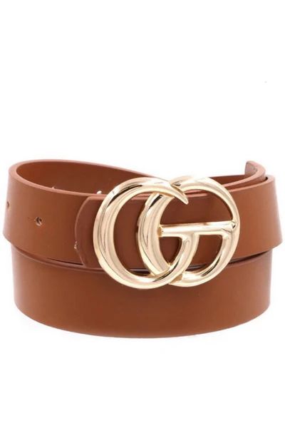 GG Belt in Brown/Gold | Indigo Closet 
