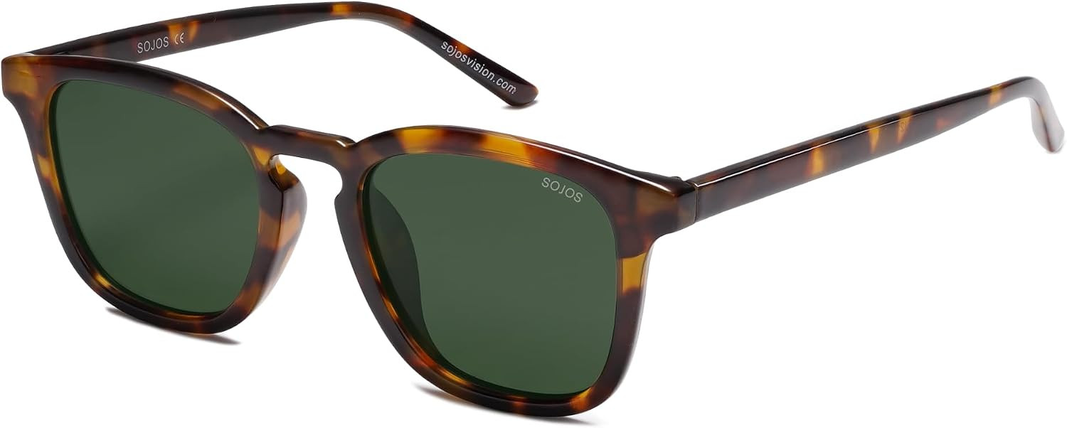 SOJOS Polarized Sunglasses for Women Men Classic Rounded Square Shades | Amazon (US)