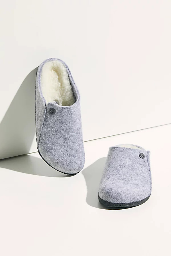Birkenstock Zermatt Shearling Lined Slipper by Birkenstock at Free People, Grey, EU 38 | Free People (Global - UK&FR Excluded)