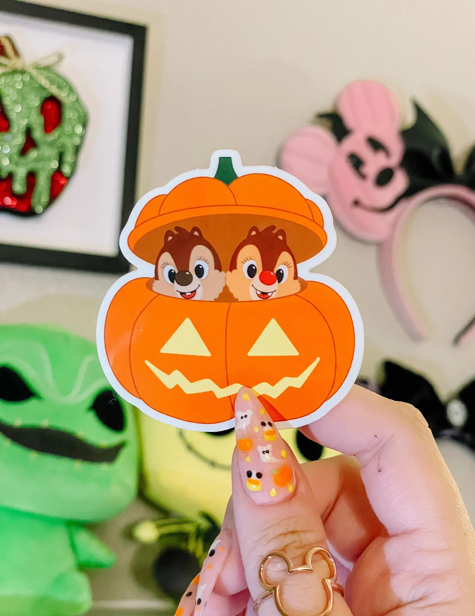 Chip and Dale Halloween sticker | Disney Halloween sticker | Chip and Dale pumpkin | Etsy (Global)